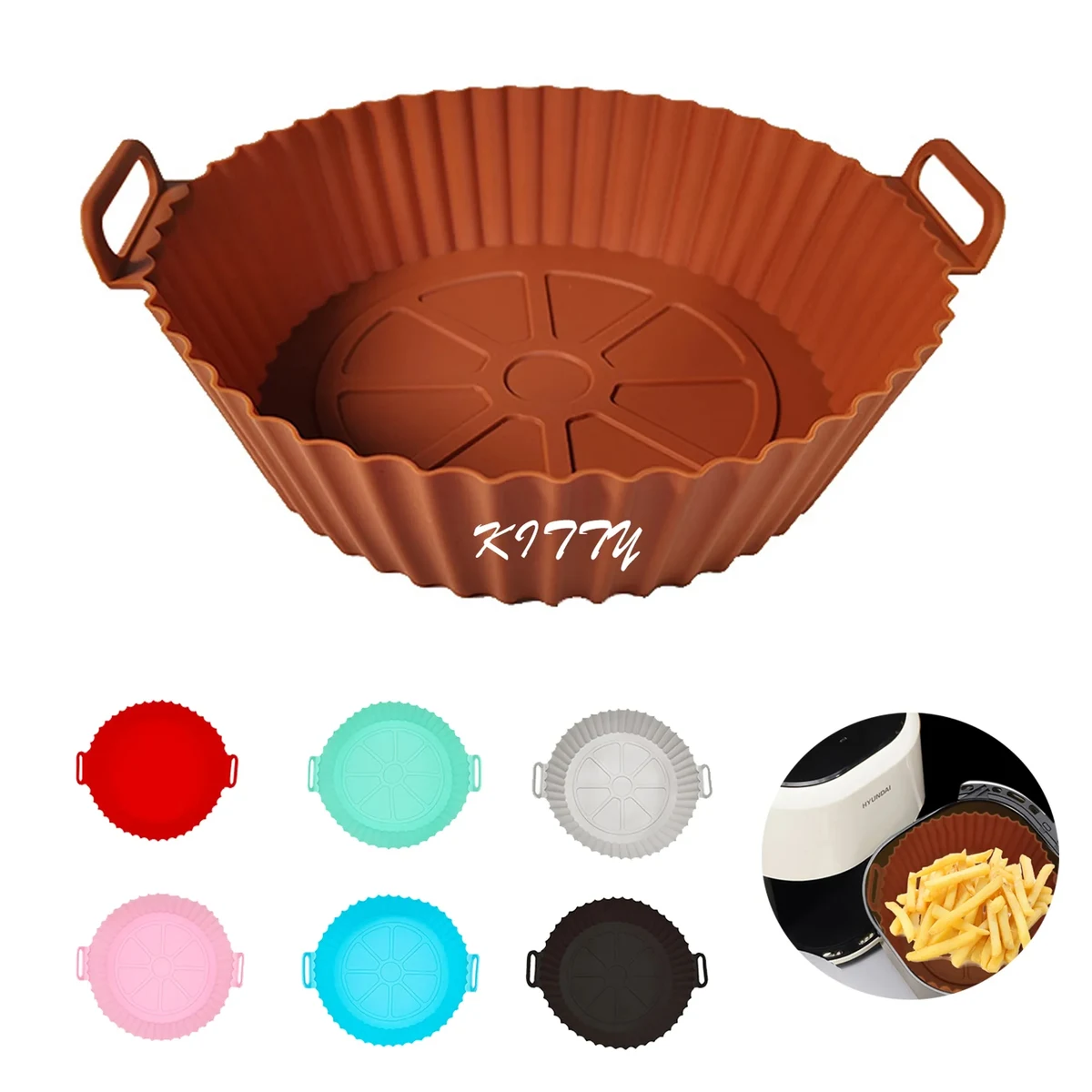 Round 60G Air Fryer Silicone Mat 1