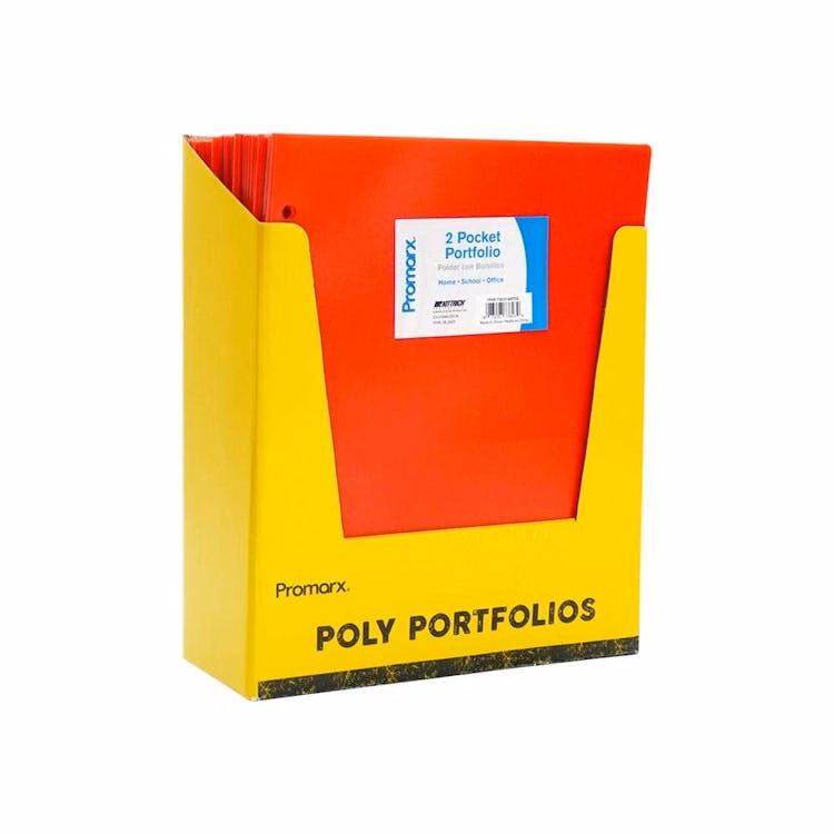 2 Pocket Poly Portfolios - Red