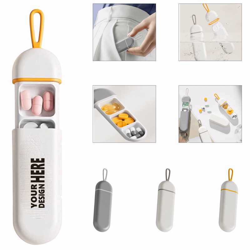 Three-Compartment Portable Mini Pill Box