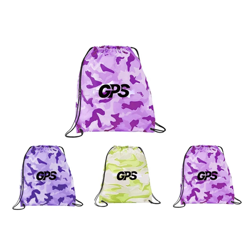 210D Polyester Custom Camo Drawstring Sports Pack 1