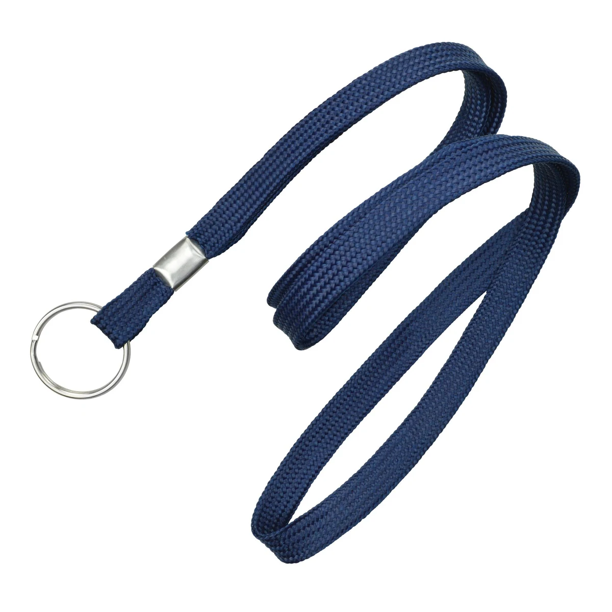3/8" Blank Lanyard w/Split Ring (Navy Blue) 1