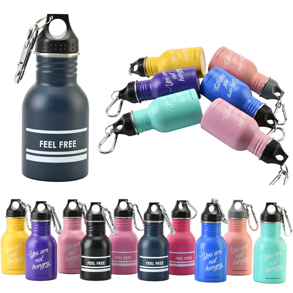 12 Oz. Stainless Steel Sports Bottles w/ Carabiner 1