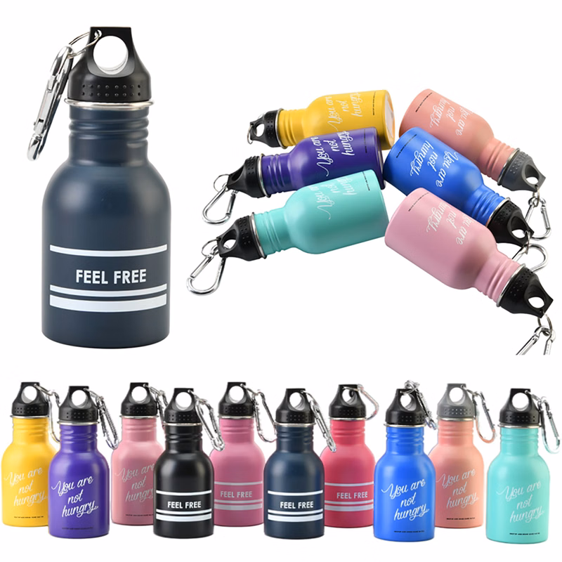 12 Oz. Stainless Steel Sports Bottles w/ Carabiner