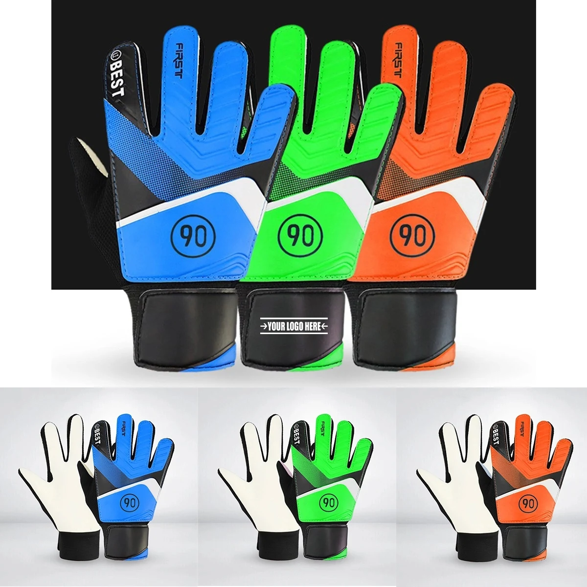 Sports Soccer Goalkeeper Football Gloves for Kids 1
