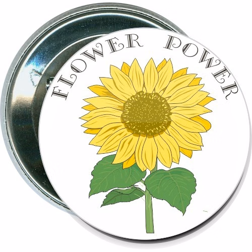 Flower Power, Causes Peace Button