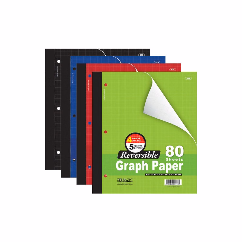 Quad Ruled Wireless Notebooks - 80 Pages 8.5" x 11"