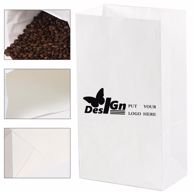 Full Color White Kraft Paper Bag