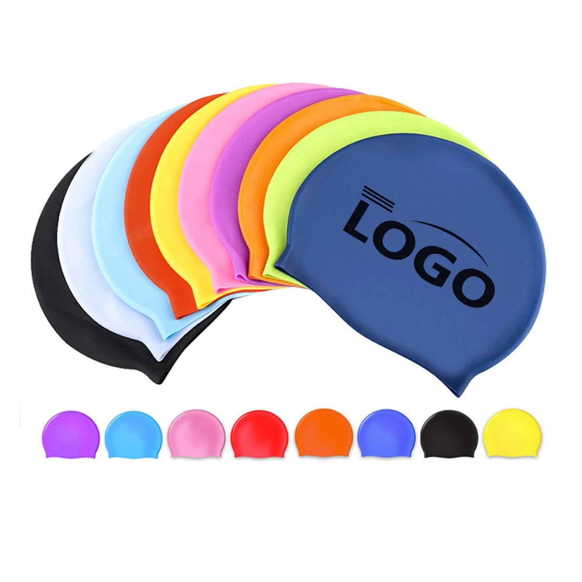 Low MOQ Unisex Silicone Swim Cap 1