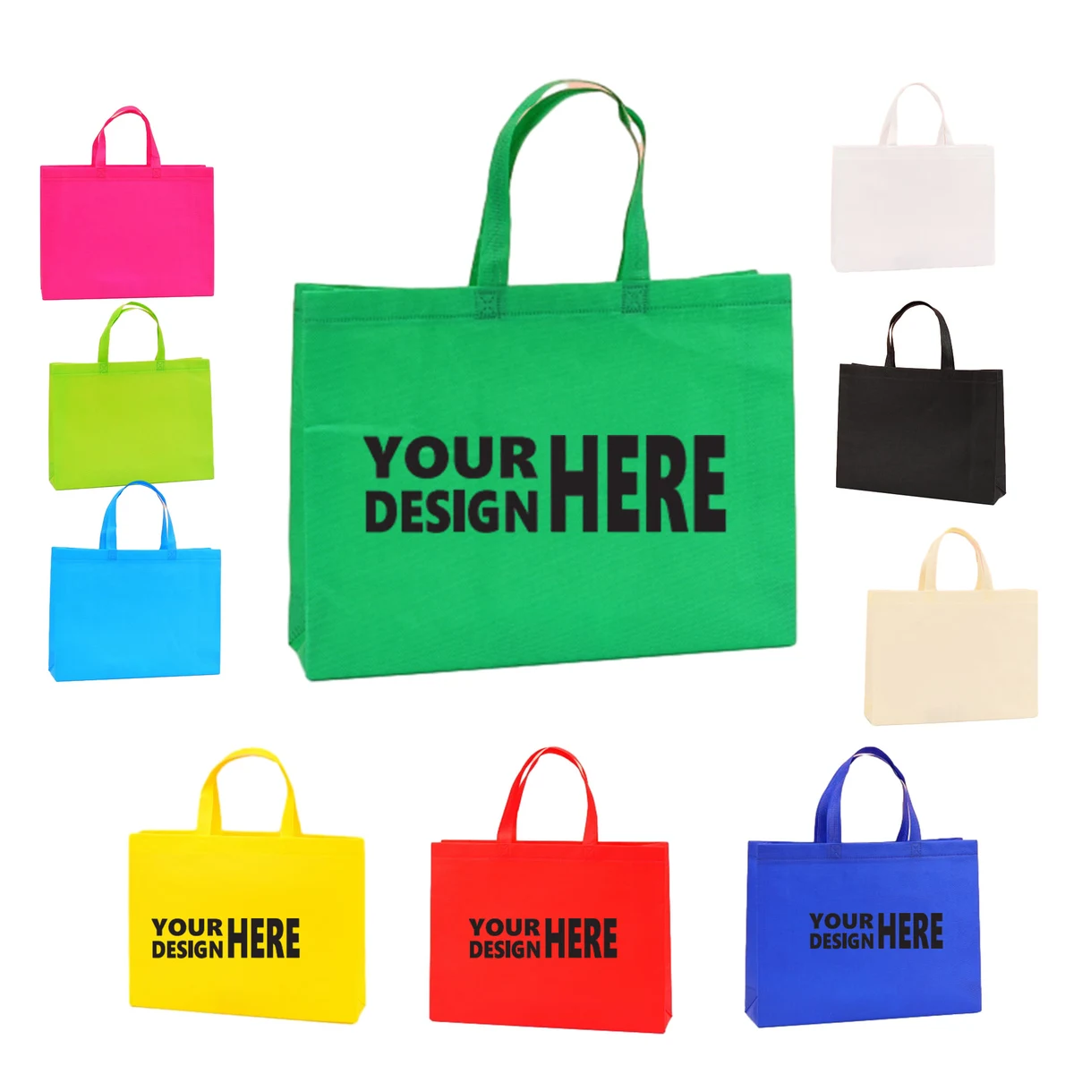 Colorful Customizable Non-Woven Bag With Handle 1