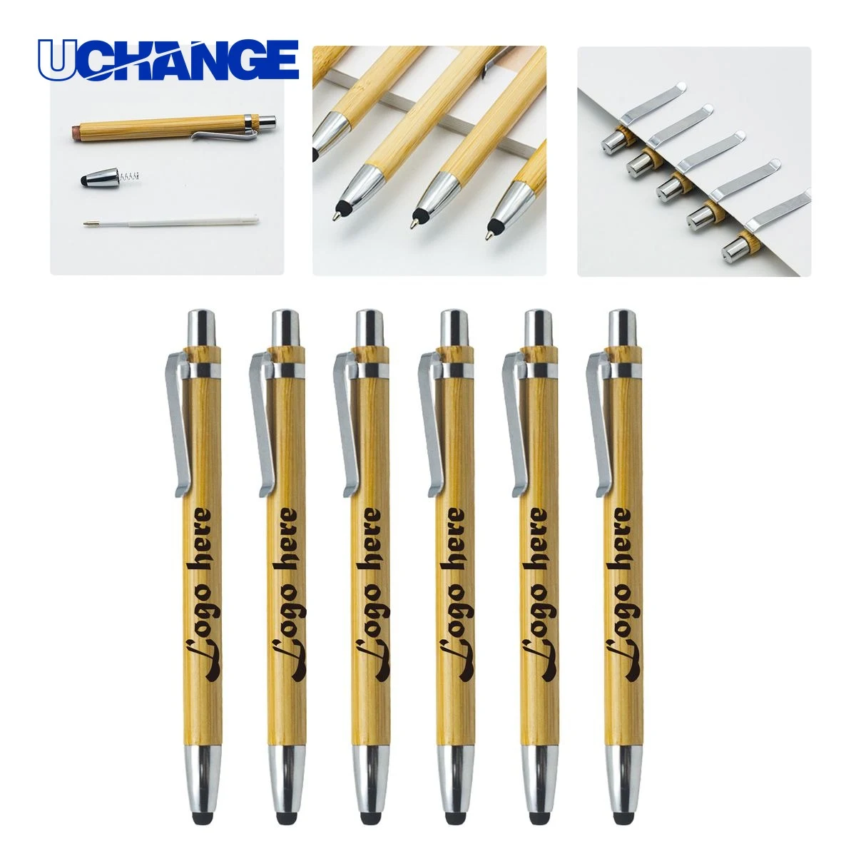 Custom Bamboo Touch Screen Ballpoint Pen for Eco Marketing 1