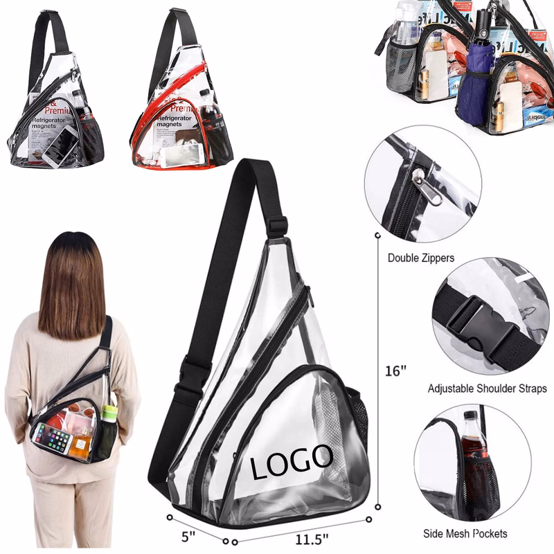Clear Triangle Crossbody Shoulder Bag
