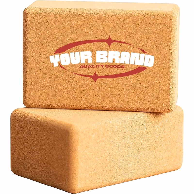 Custom Natural Cork Yoga Block for Men and Women