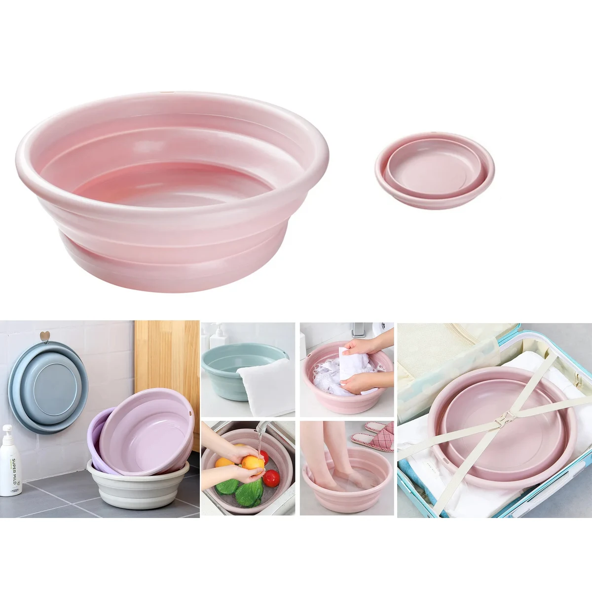 Collapsible Plastic Wash Basin 1