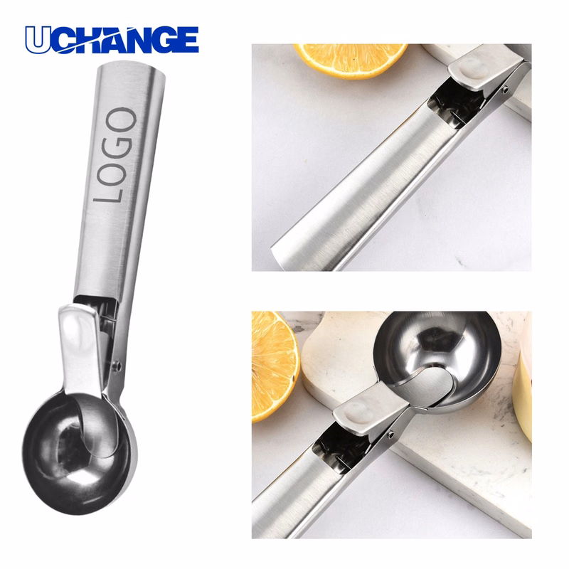 Hygienic Stainless Steel Ice Cream Scoop for Kitchen