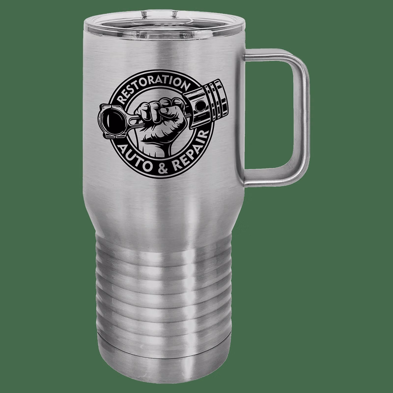 20 Oz. Stainless Steel Vacuum Insulated Travel Mug With Slider Lid