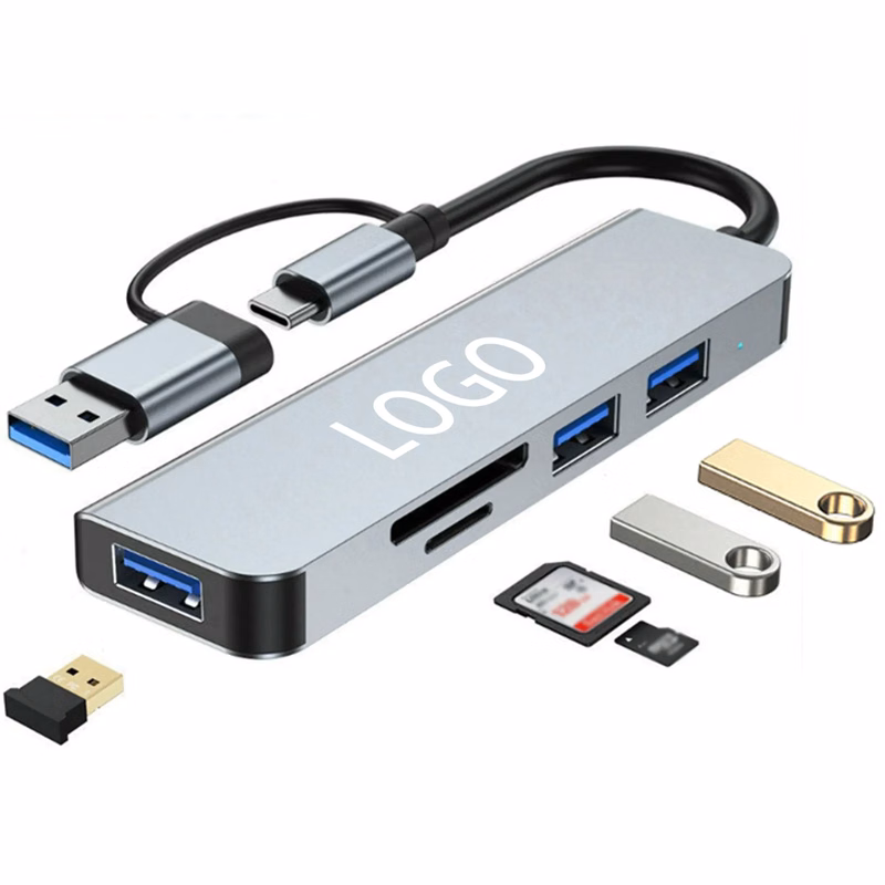 MOQ50 5 In 1 Multifunction USB Hub Card Reader