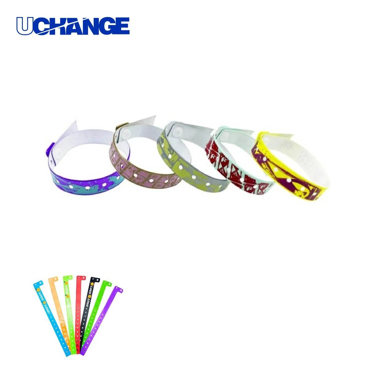 PVC Snap Lock Bracelet Wristband 1