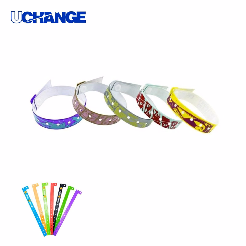 PVC Snap Lock Bracelet Wristband