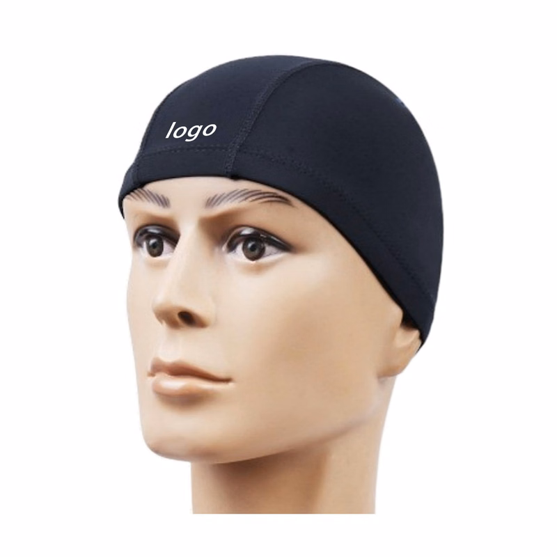 Polyester 4-needle 6-thread coverstitch swim cap and Polyester single-needle chainstitch swim cap
