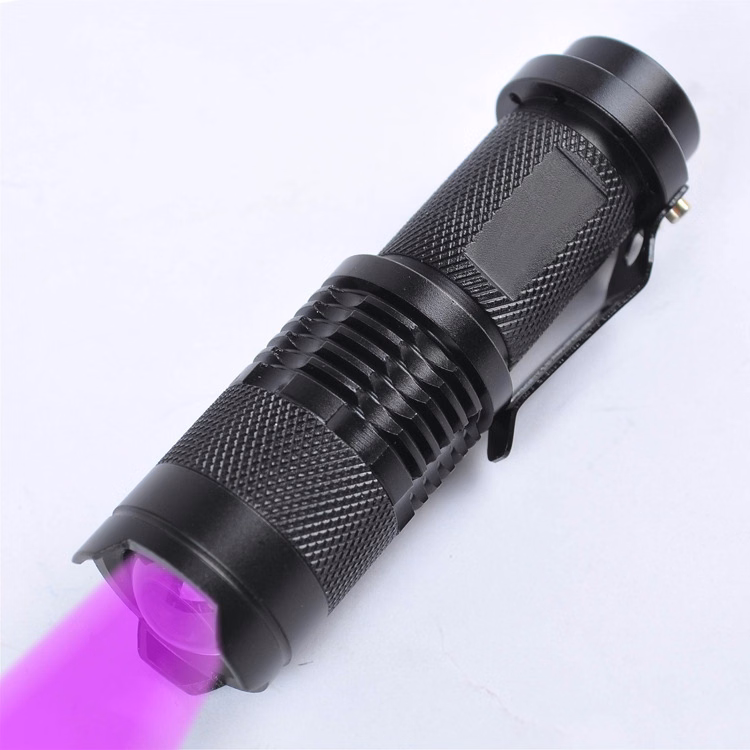 Mini Zoomable 3 Modes UV-Ultraviolet Led Flashlight