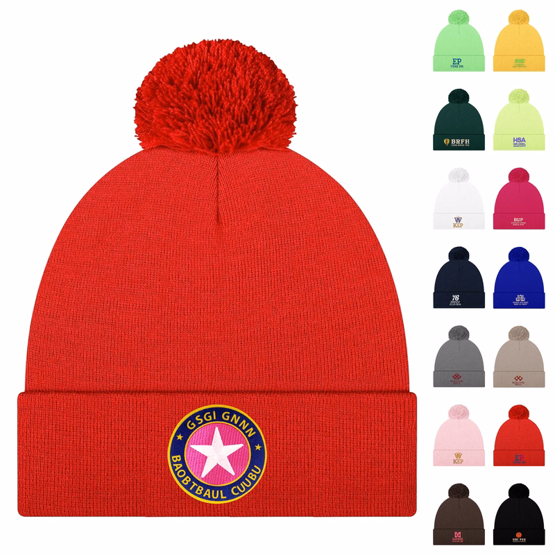 Beanie Cap With Pom