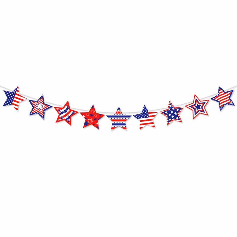 Independence Day Party Decorations Pull Flag Banners