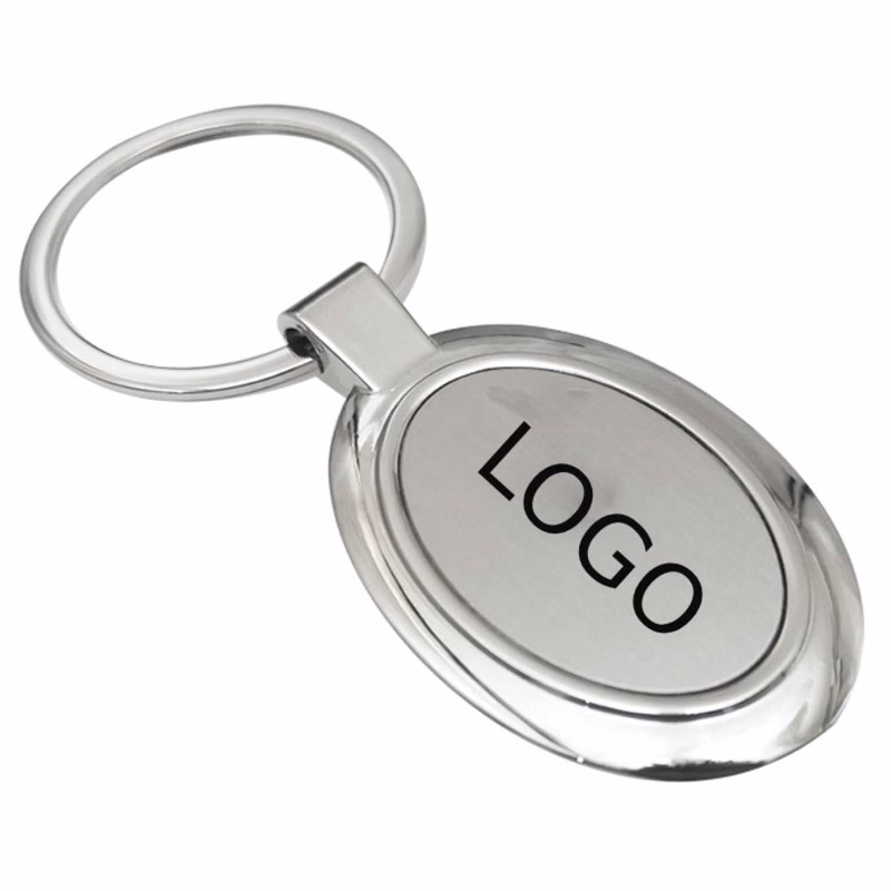 Oval Single Card Patch Key Chain