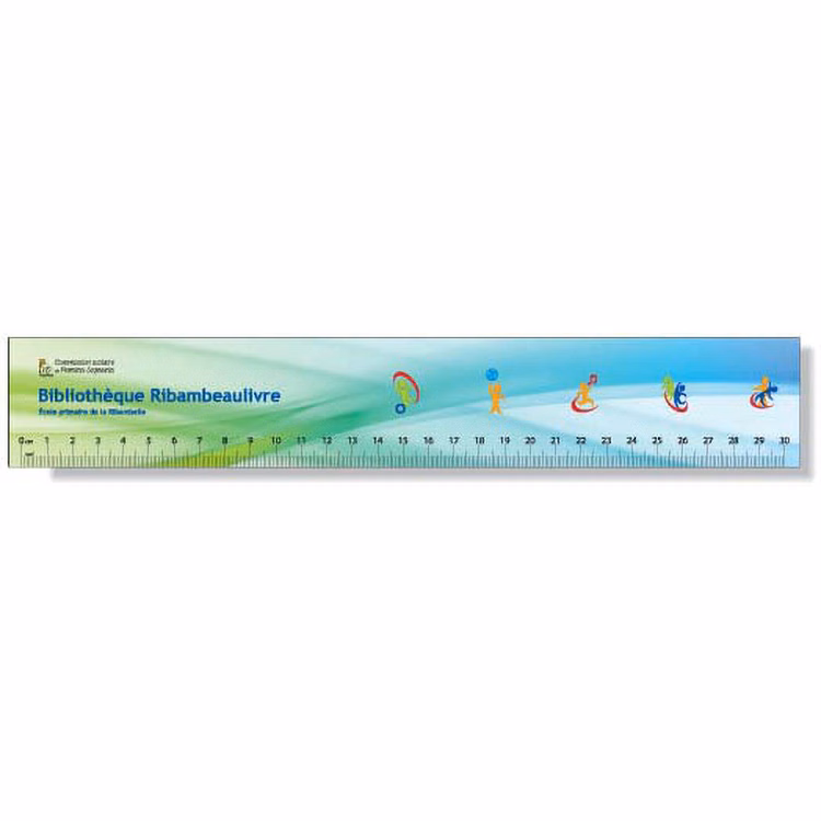 Stock .035 Magnetic Ruler (2"x12.25"), Full Colour, White Vinyl Topcoat