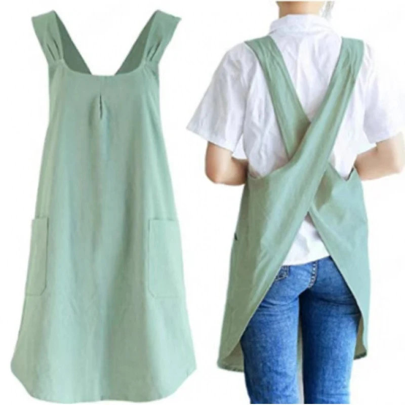 Cotton Cross Back Kitchen Cooking Apron 1