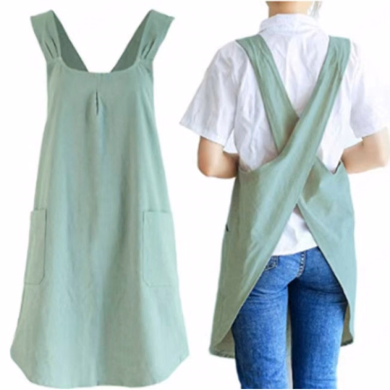 Cotton Cross Back Kitchen Cooking Apron