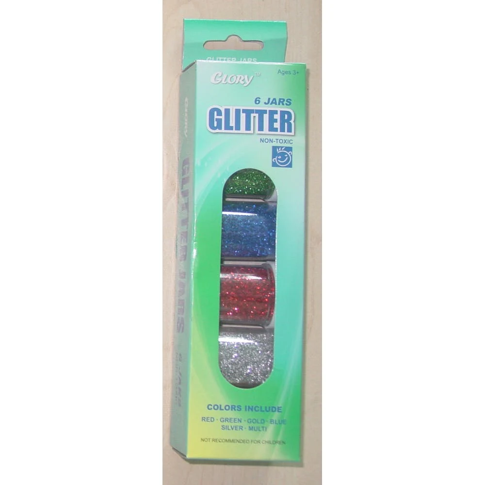 Glitter Jars - 6 Assorted Colors 0.75 oz 1