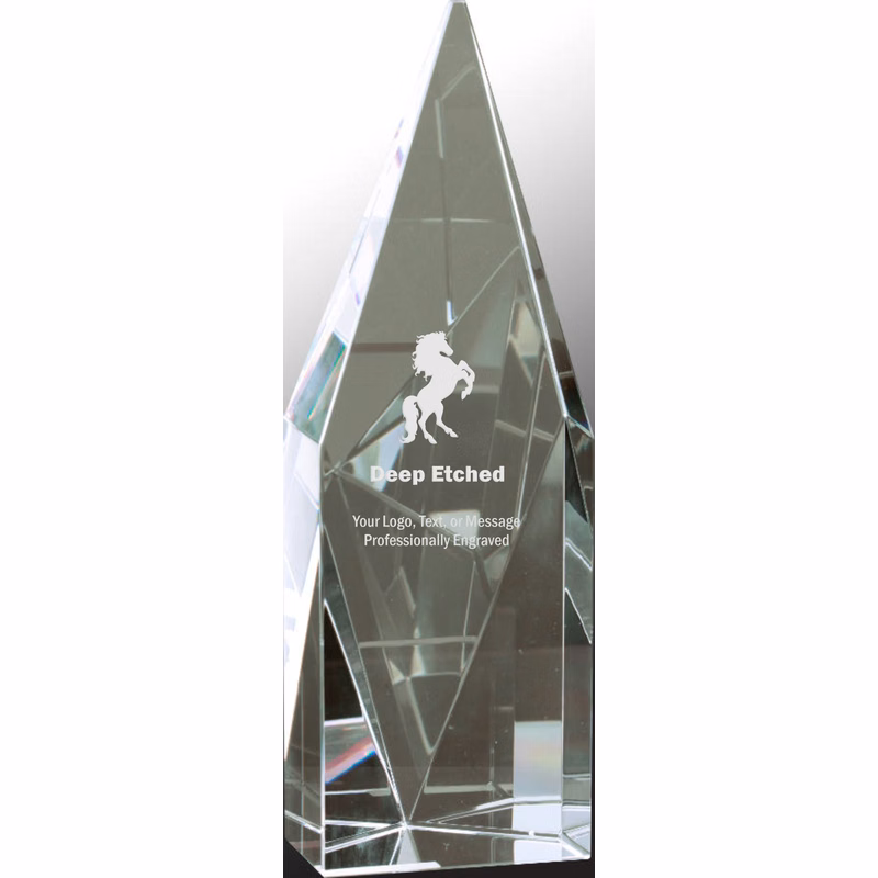 7 3/4" Crystal Diamond Tower Award