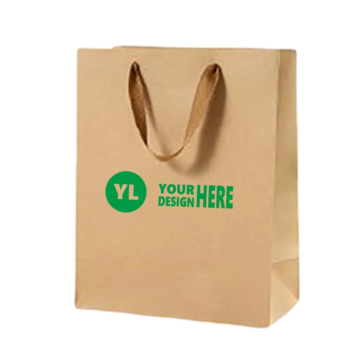 Brown Kraft Paper Gift Tote Bags with Cloth Handles 1