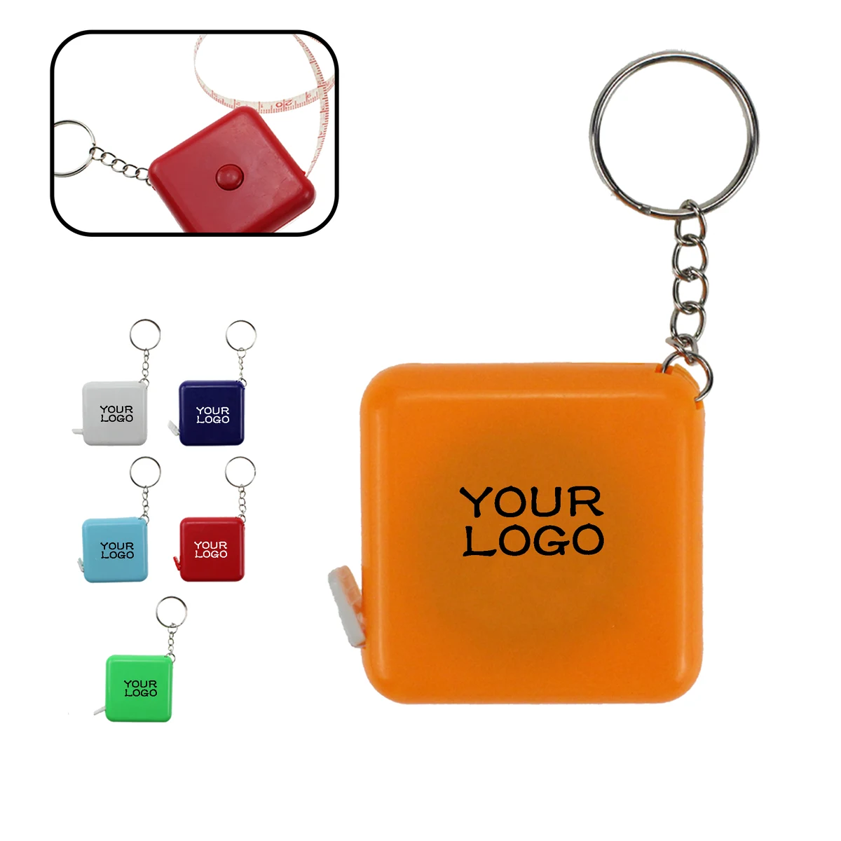 MOQ 20 PCS Mini Measuring Tape Keychain With Hook 1