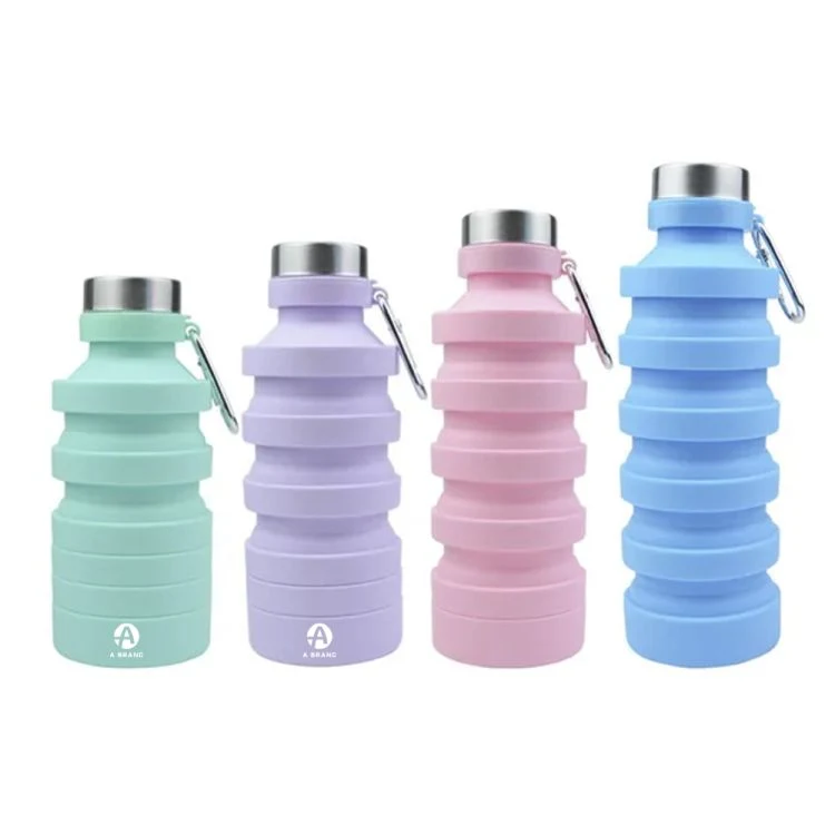 17oz Collapsible Water Bottle with Carabiner 1