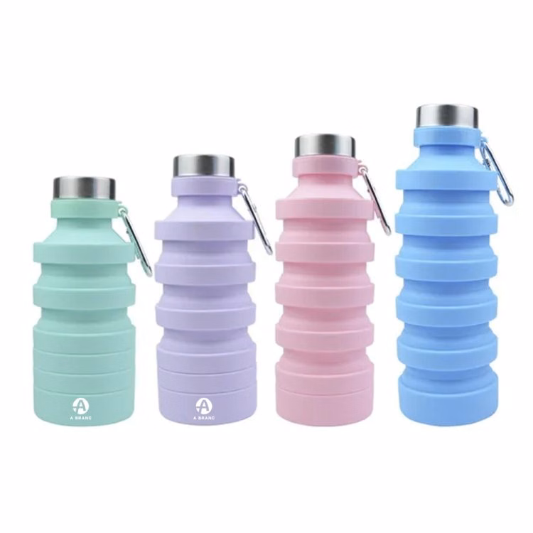 17oz Collapsible Water Bottle with Carabiner
