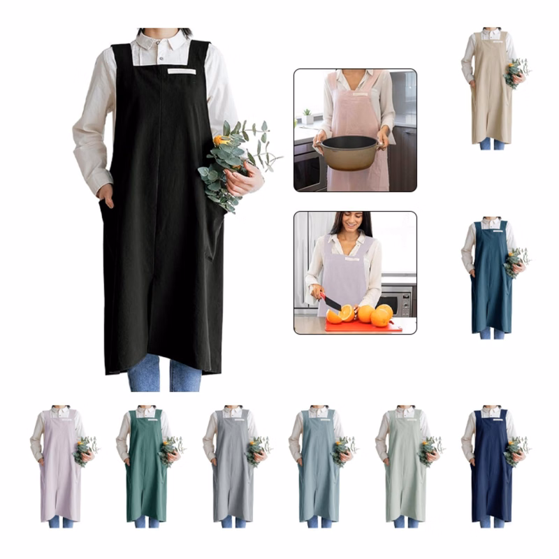 Cross-Back Apron with Pockets