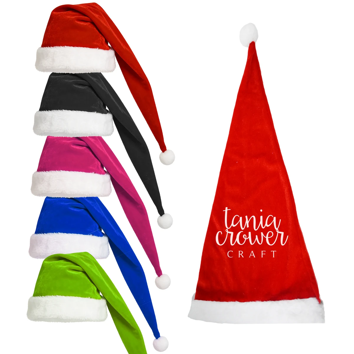 High-Grade Velvet Extended Christmas Hat 1