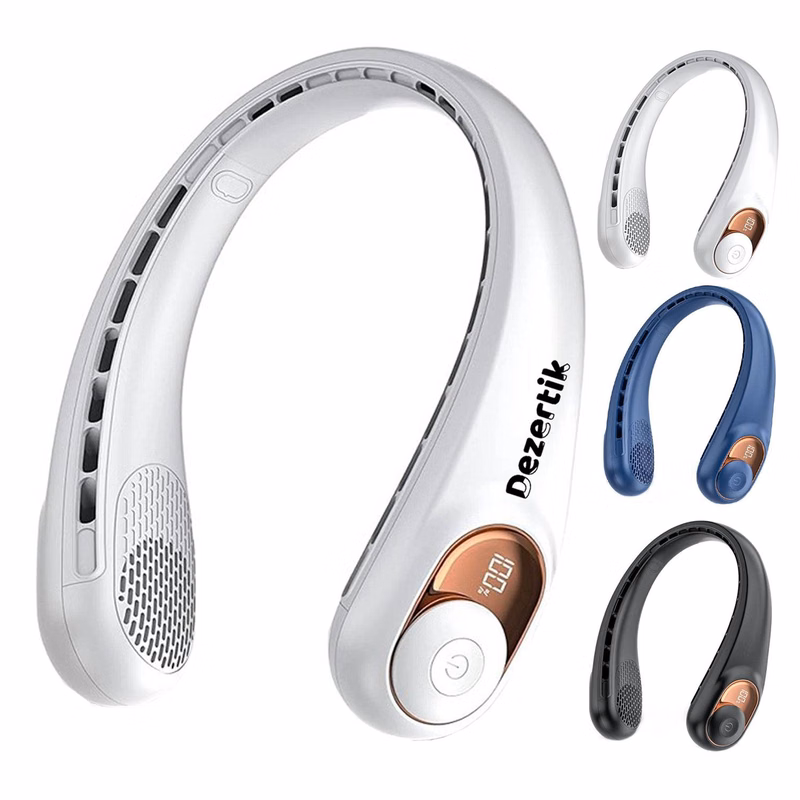 Portable USB Charging Neck Fan w/ Quiet Design