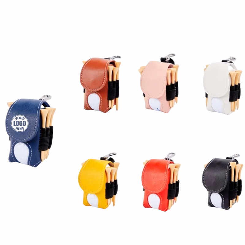 Leather Golf Ball Pouch with Belt Clip