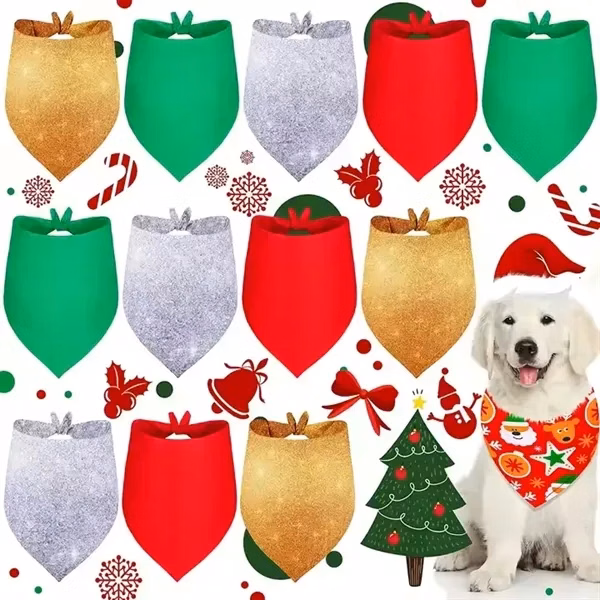 Custom Polyester Adjustable Triangle Pet Bandanna — Washable Full-Color Corporate Brand
