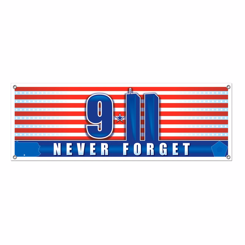9/11 Never Forget Sign Banner
