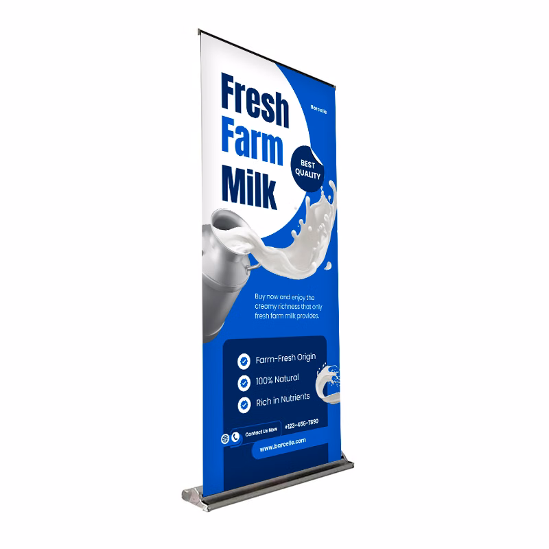 48"W x 80"H Monza™ Trak™ Retractable Banner Stand Kit, Hardware Only