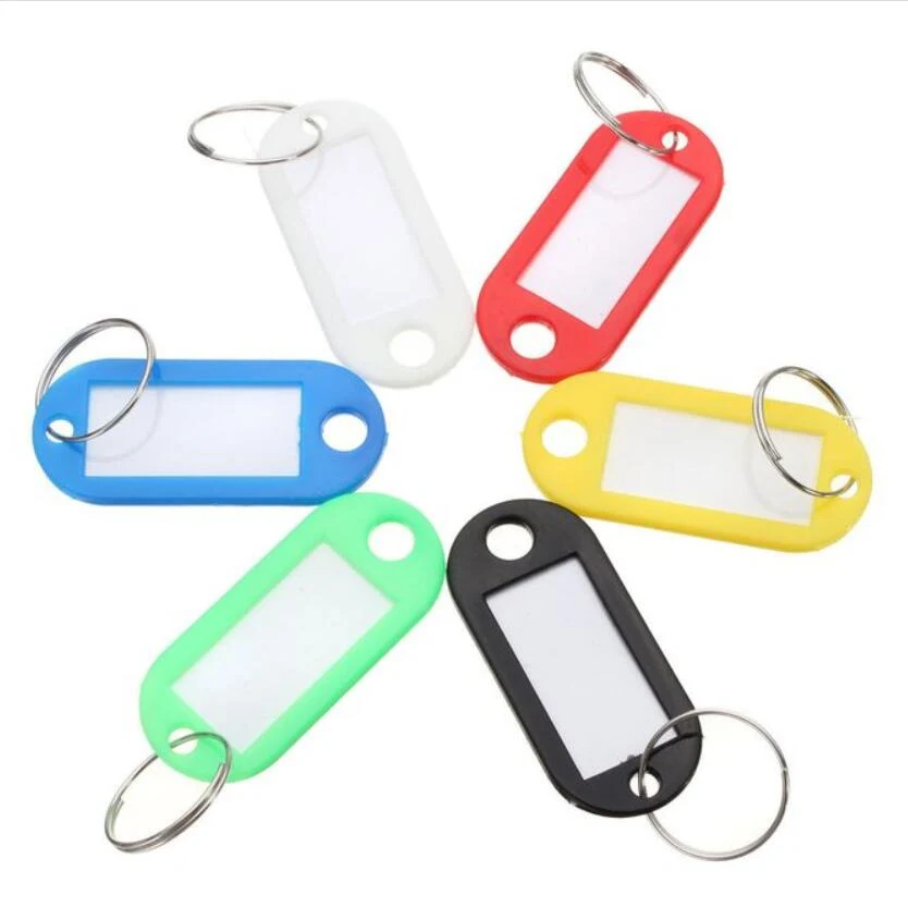 Plastic Key Tags with Container , Ring and Label Window 1
