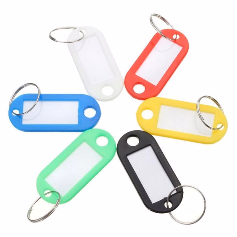 Plastic Key Tags with Container , Ring and Label Window
