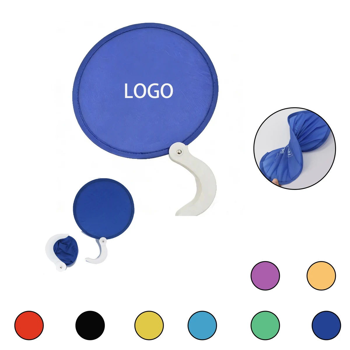 MOQ 100 Pcs Pop Up Folding Fan Flying Disc W/ Handle 1