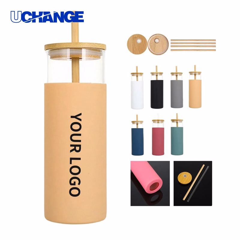 Glass Straw Tumbler Drinkware