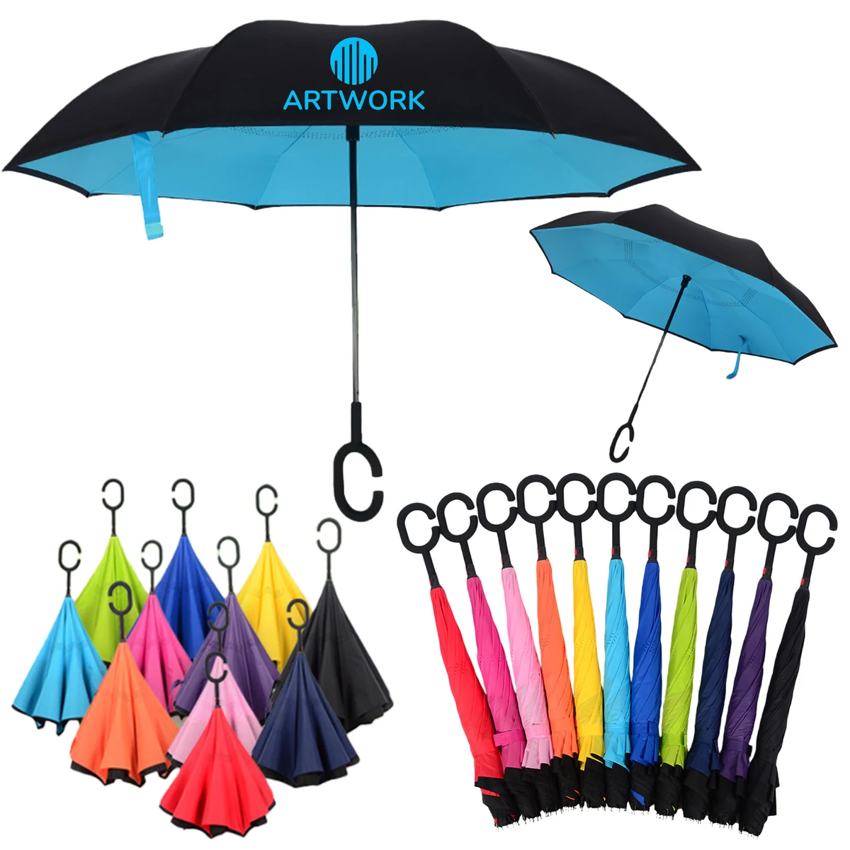 Reverse Windproof Inverted Umbrella 1