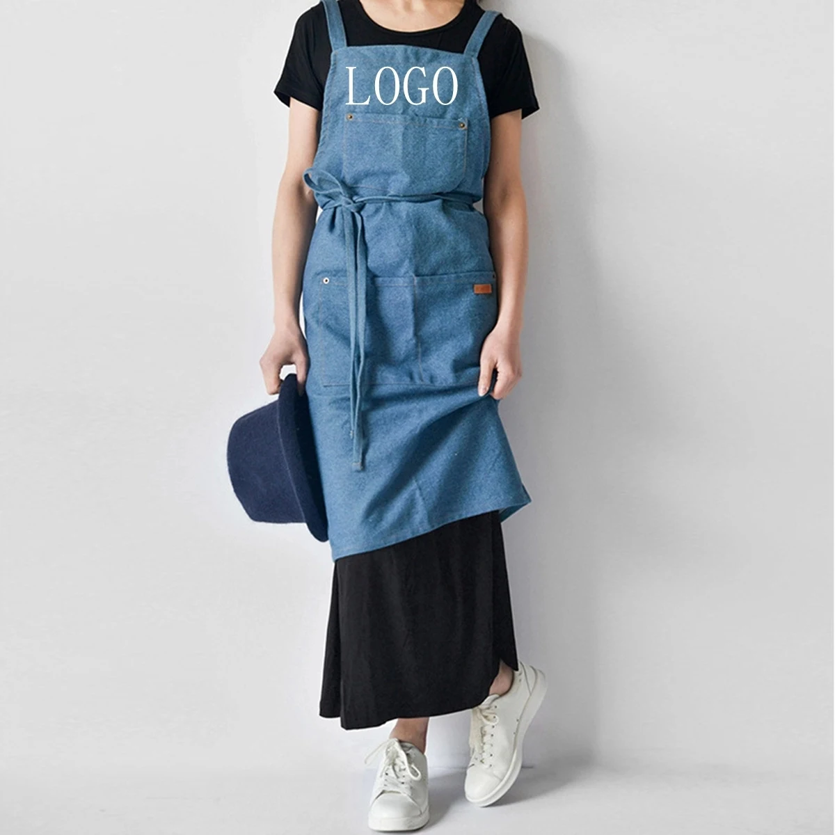 Cotton Denim Apron For Adults 1