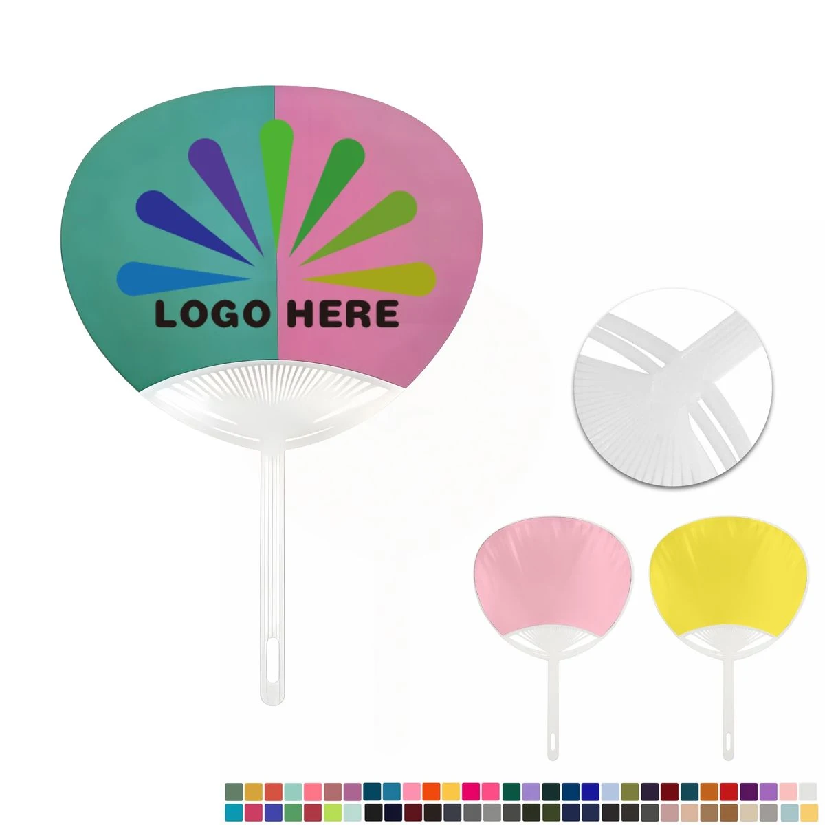 Custom Printed Plastic Hand Fan 1